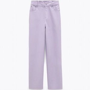 Zara Lavender Leather Pants